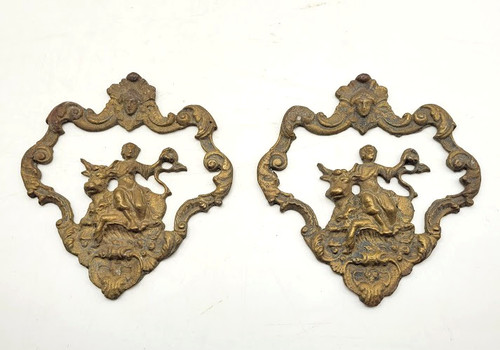 Vtg set brass mythology tail - set,