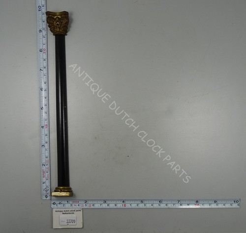 Wood pillar with brass - with,